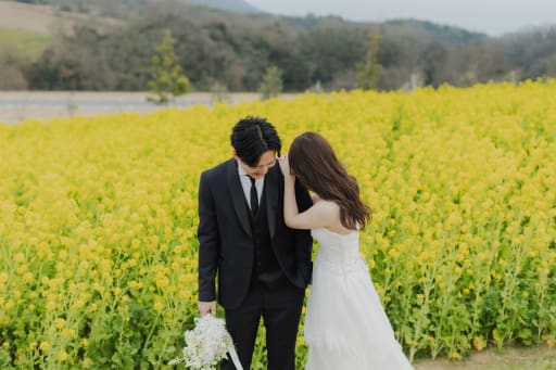 照れて笑っちゃうおふたり