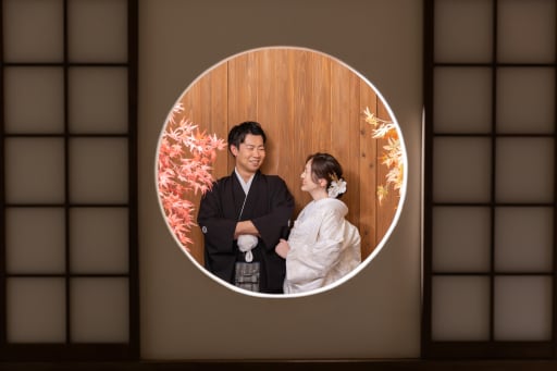 円窓から覗く、二人の世界