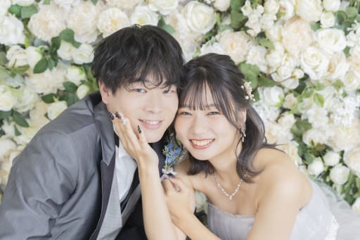 ほっぺをぴたっと寄せてとびきりの密着スマイル！