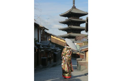 和傘を持ってより『和』の雰囲気に♪
