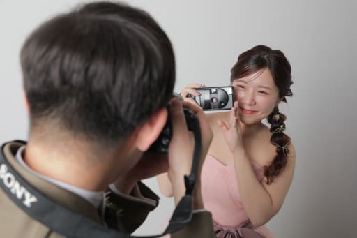 撮られているご新婦様