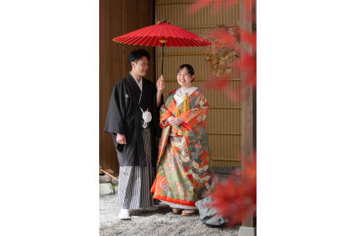 和傘の貸し出しも