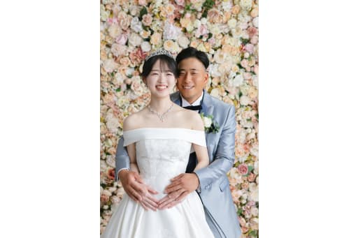 大迫力の花壁で！