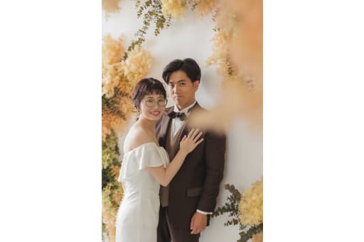 最後はお花の背景を使って！！