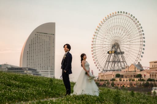 夕景のメモリアルパーク