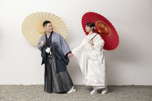 和傘でお散歩してるような雰囲気も