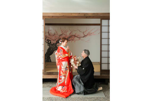 和装でプロポーズ
