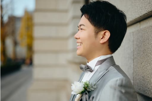 ご新婦様を待つご新郎様