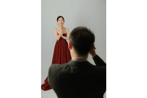 まるでモデル撮影