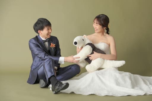 ご持参いただいたバクくんと一緒に