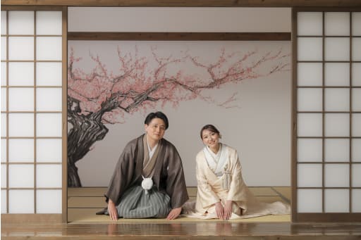 屋内庭園の締めはお辞儀ポーズ！