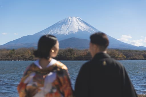 富士山を眺めて