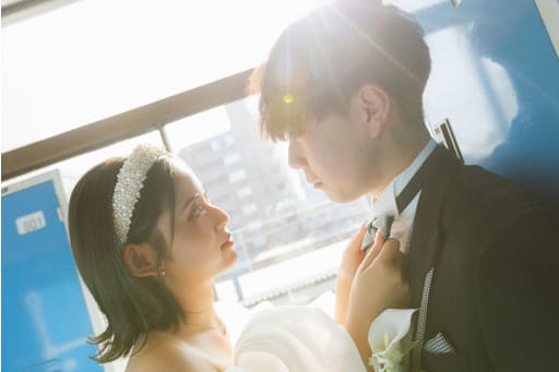 ネクタイを結んで