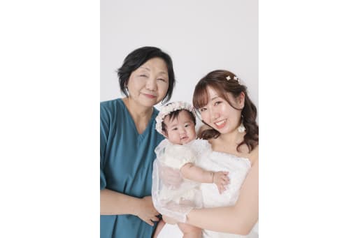 美人親子ショット