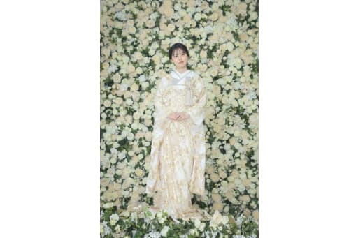 お花に囲まれて