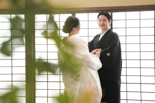 新郎様と一緒に