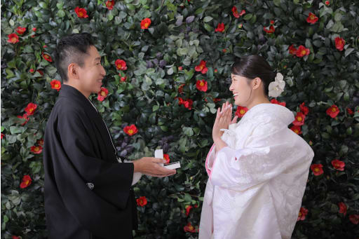 ご新郎様からご新婦様へプロポーズシーンの撮影！！！