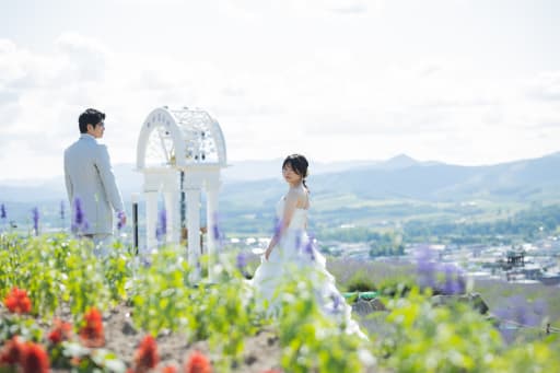 お花も添えて。