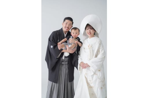 綿帽子の新婦様と