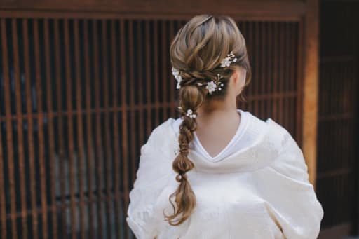 ヘアスタイルもしっかり残します