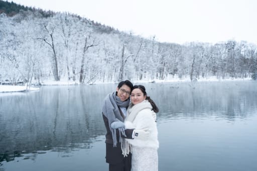 気温はマイナス18℃　体感はもっと寒い中での撮影でした！