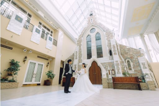 チャペルを出ての１枚