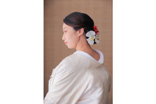 ヘアセットに焦点