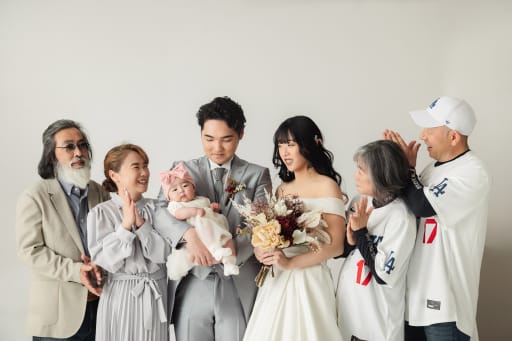 家族とお子様とも残すウェディングフォト