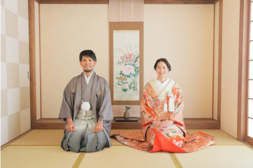 安定の正座ショット