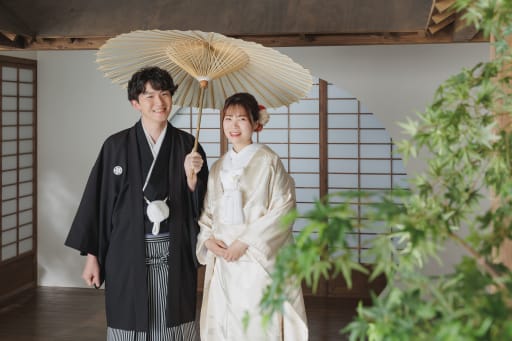 はじめは屋内庭園での撮影