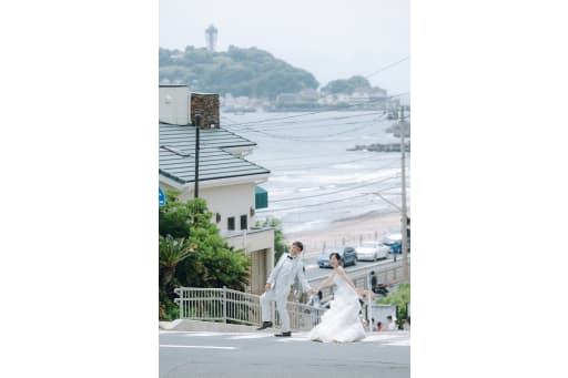 安全に配慮して横断歩道ショット！