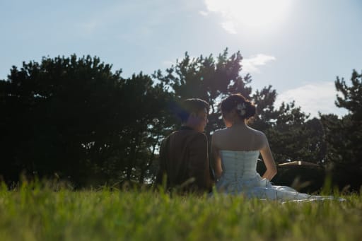 逆光がつくるロマンチックなシルエット