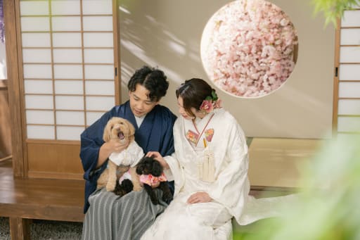 愛犬も一緒にパシャリ！