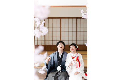 お二人でお花見！