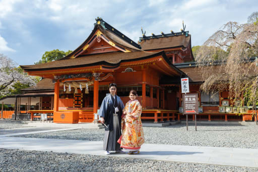 浅間神社でも撮影いたしました。この一瞬だけ人がいなくなりました!!