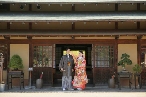 お茶室前から