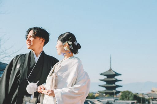 少し足を伸ばし五重塔を背景に入れた場所で