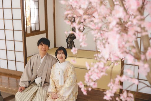 桜を入れての撮影も♪