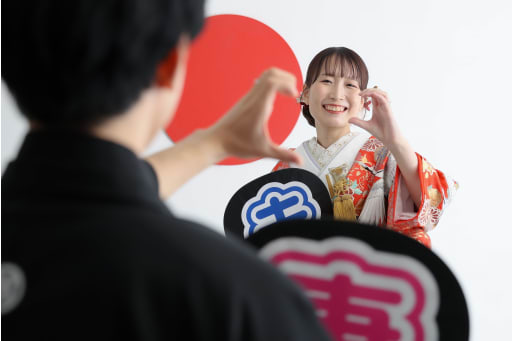 おふたりでほっぺハートも！