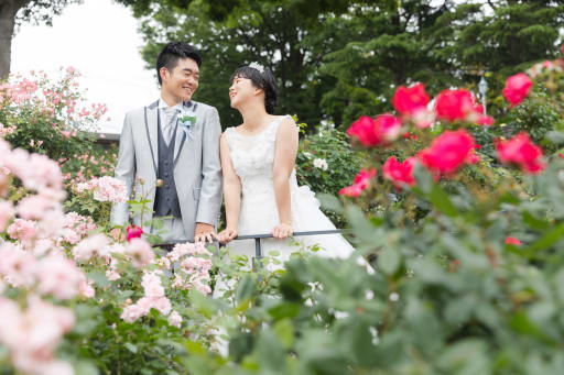 お花畑で