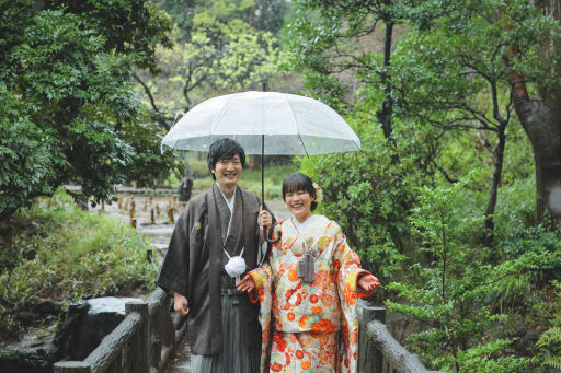 思う存分雨を楽しんだお二人♫