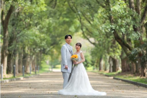 いろいろなお花の中で