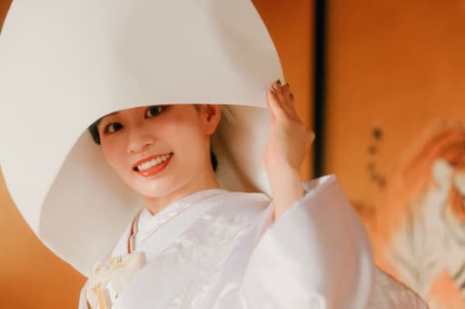 綿帽子で雰囲気チェンジ