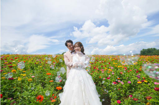 シャボン玉を使って