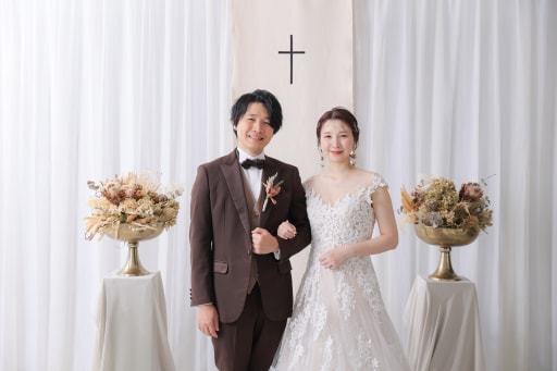 チャペルの前でも！