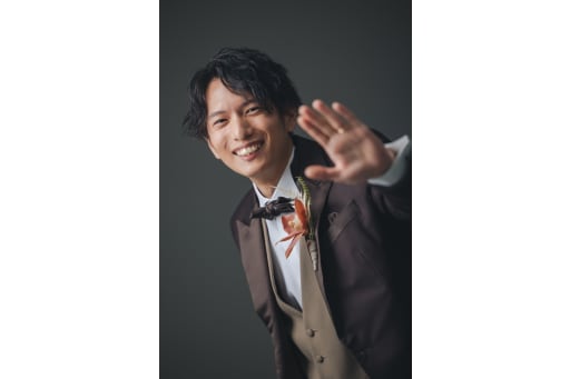 新郎様の照れた表情が素敵でした。