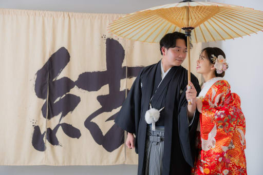 和傘を使用して