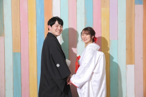 とても仲良しのお二人で楽しい撮影でした♪いつまでもお幸せに！！ありがとうございました。