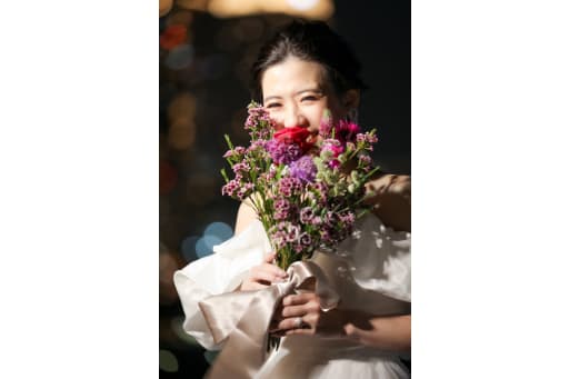 お花と一緒に♡