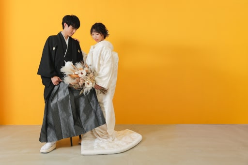 ブーケと一緒に。